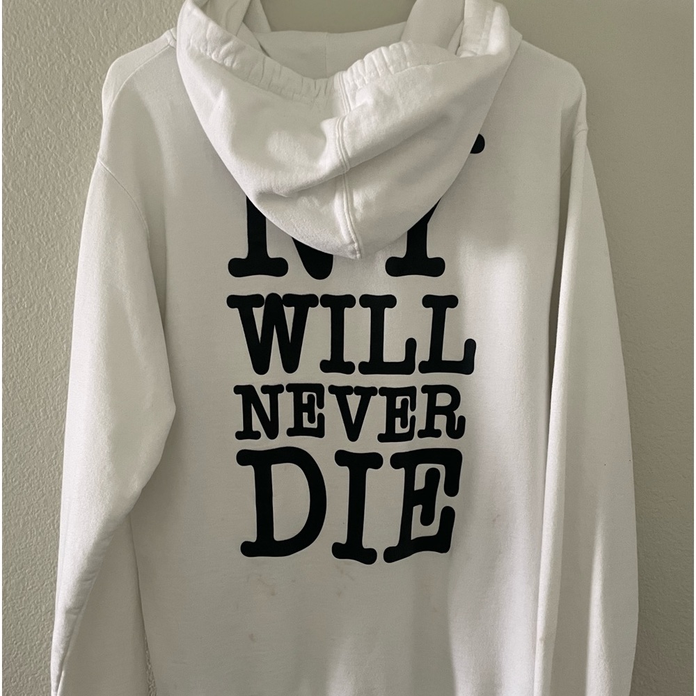 White prolific zip up